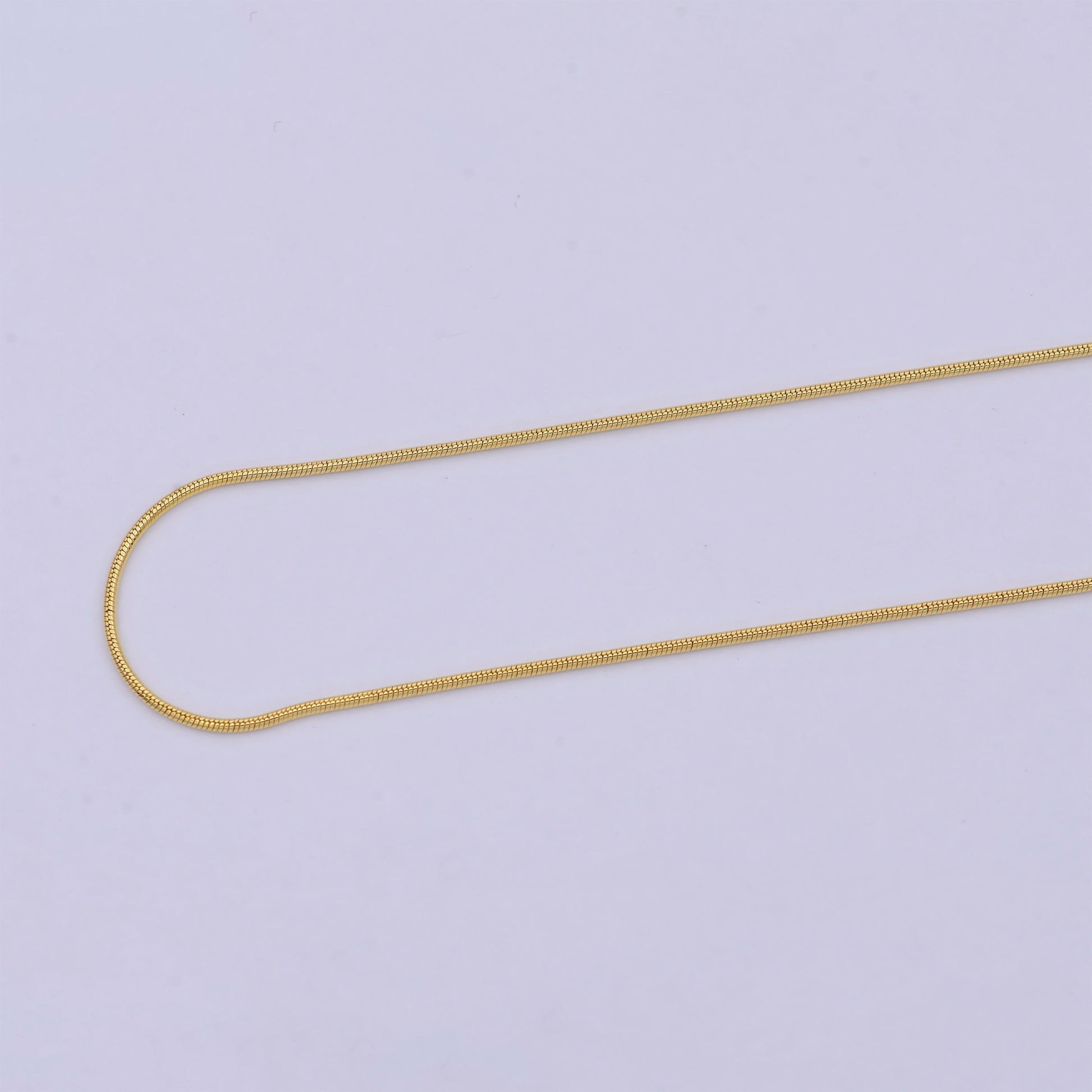 Dainty Gold Snake Chain 0.9 MM Round 19.7" Wholesale Necklace WA-749