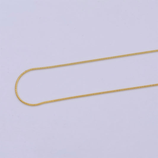 Dainty Gold Snake Chain 0.9 MM Round 19.7" Wholesale Necklace WA-749