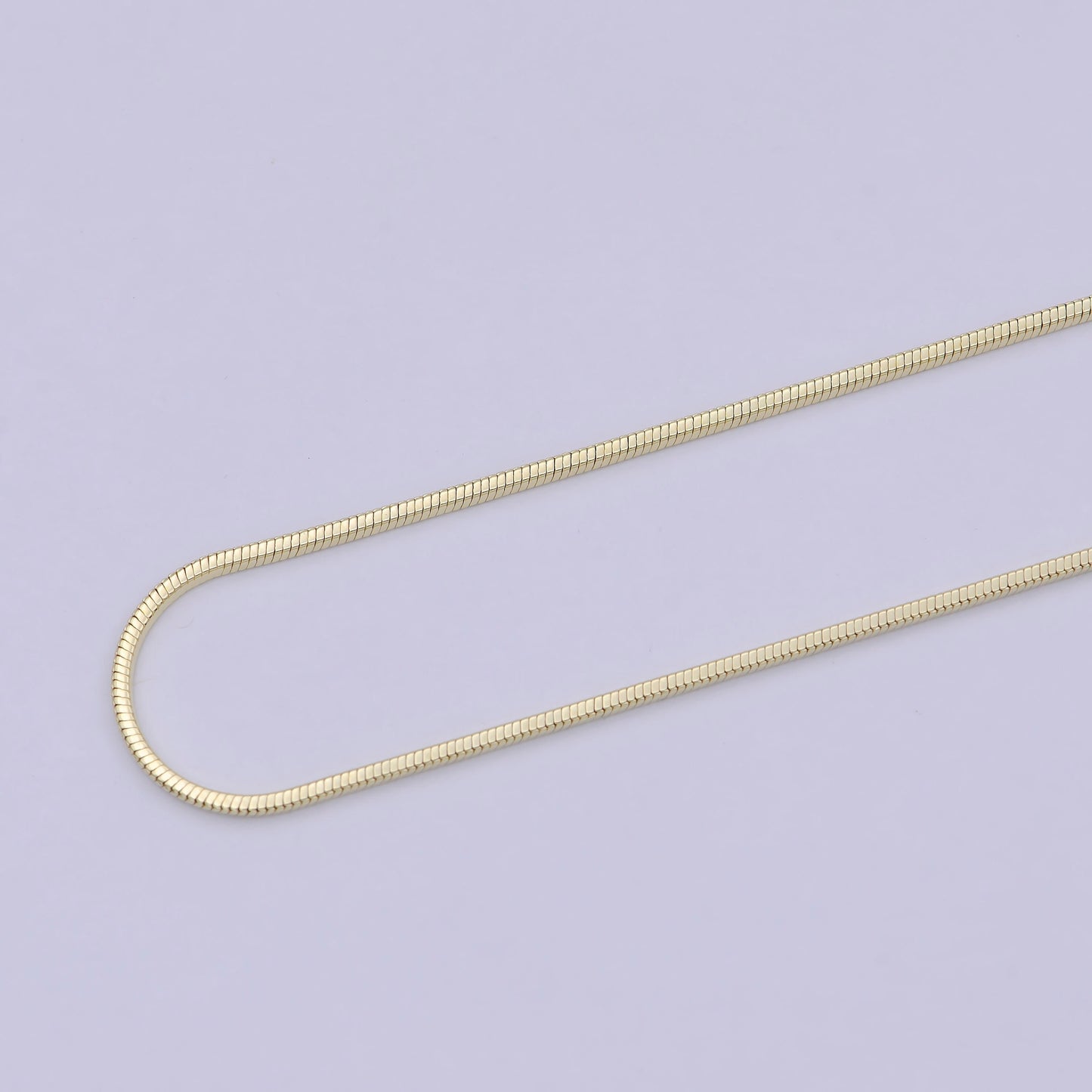 Dainty Gold Snake Chain 1 MM Round 17.7" Ready To Wear Chain Wholesale Necklace WA-752