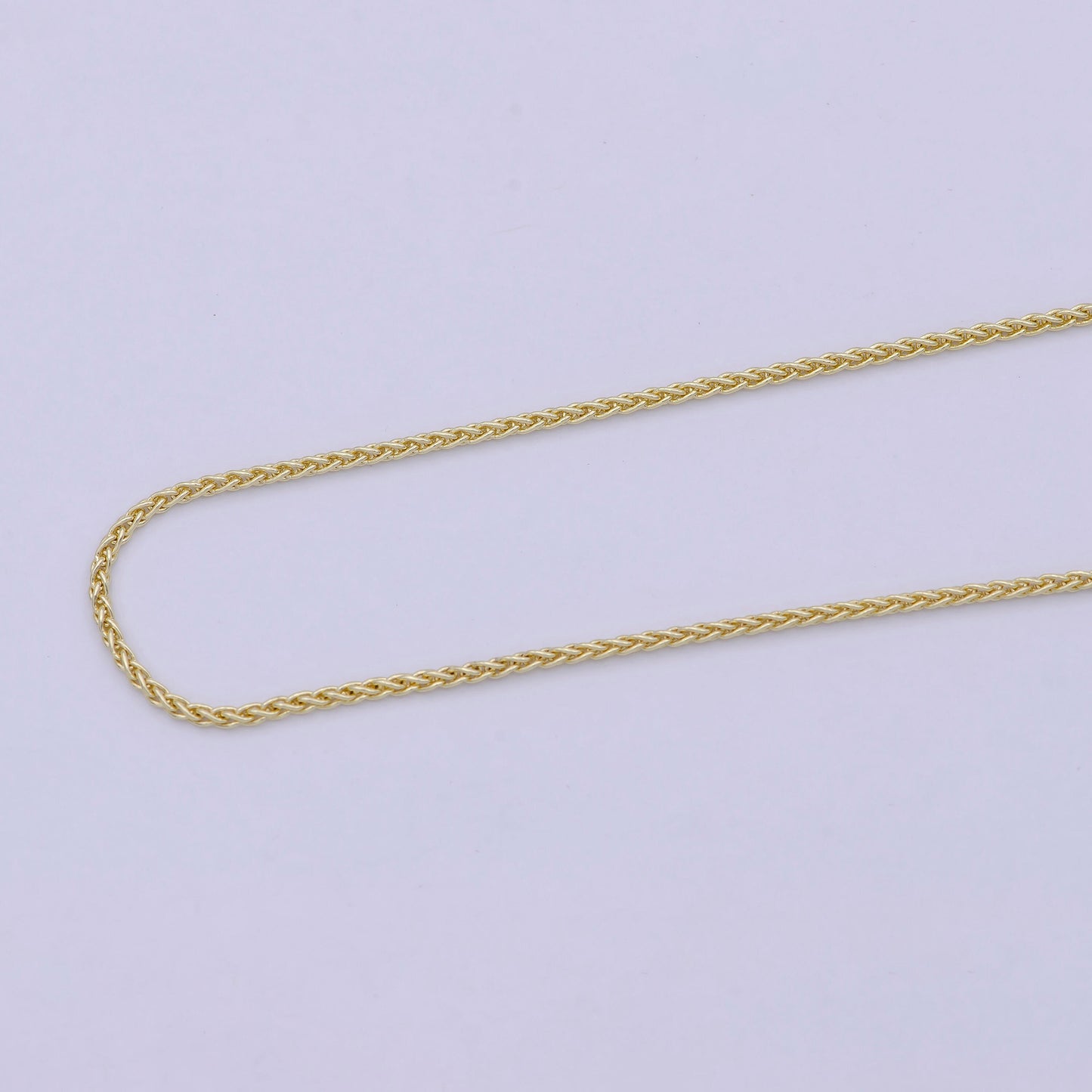 14K Gold Filled Wheat Chain Foxtail Chain Necklace, Men Ladies Gold Chain, Trending Gold Chain Necklace WA-755