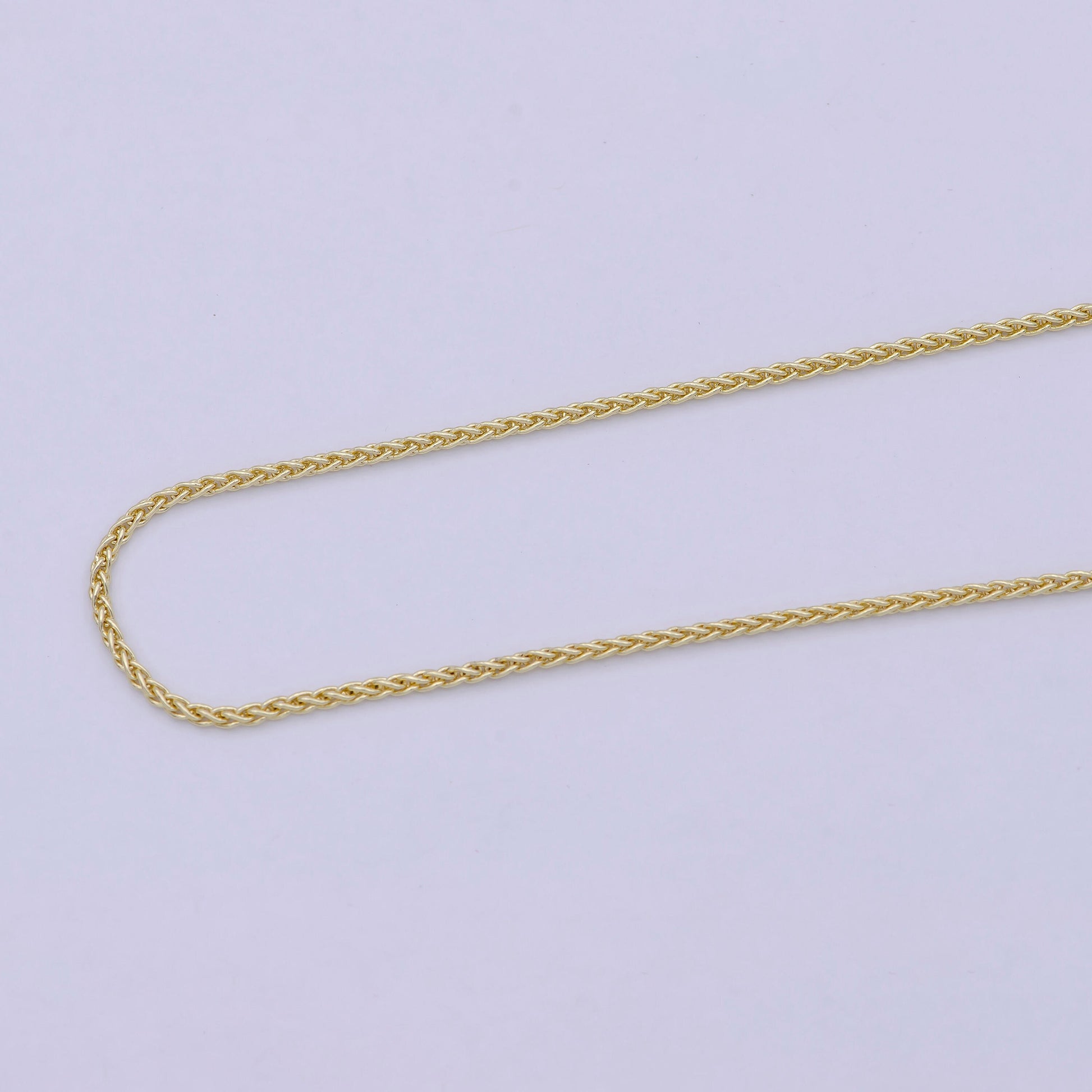 14K Gold Filled Wheat Chain Foxtail Chain Necklace, Men Ladies Gold Chain, Trending Gold Chain Necklace WA-755