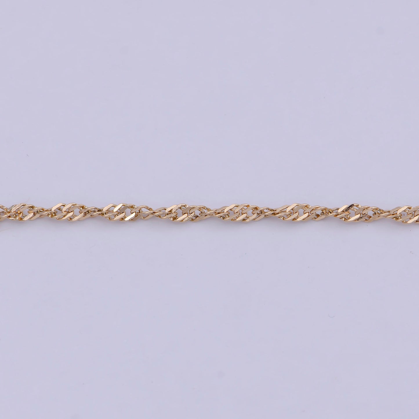 Gold Twist Chain Necklace, Unique Layer Chain Necklace Ready to Wear 20 Inch WA-760