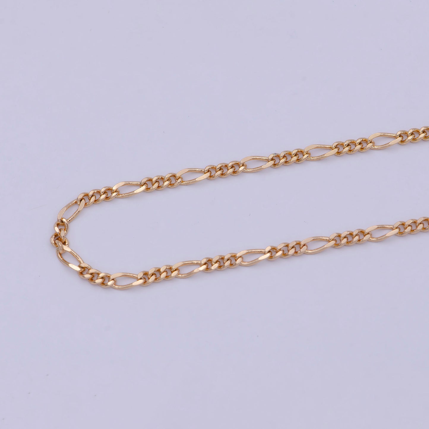 18K Gold Filled 2.4mm Link Figaro Chain For Wholesale Necklace Dainty Jewelry Making Supplies WA-767