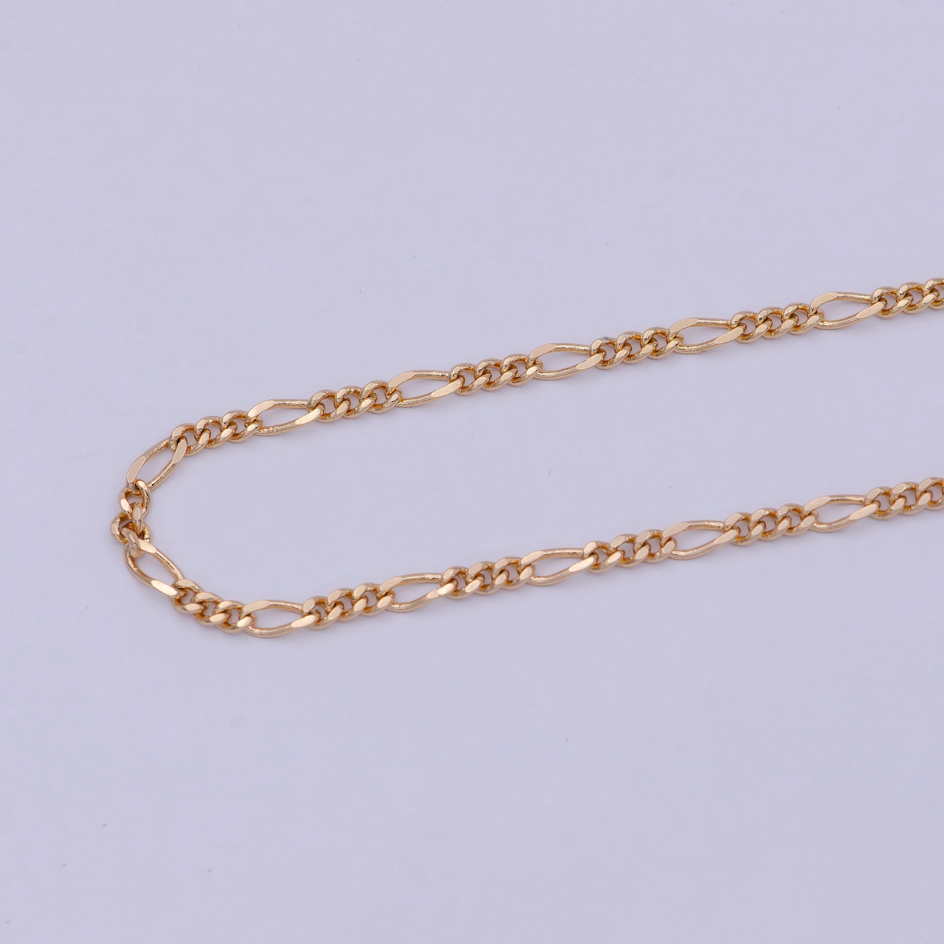 18K Gold Filled 2.4mm Link Figaro Chain For Wholesale Necklace Dainty Jewelry Making Supplies WA-767