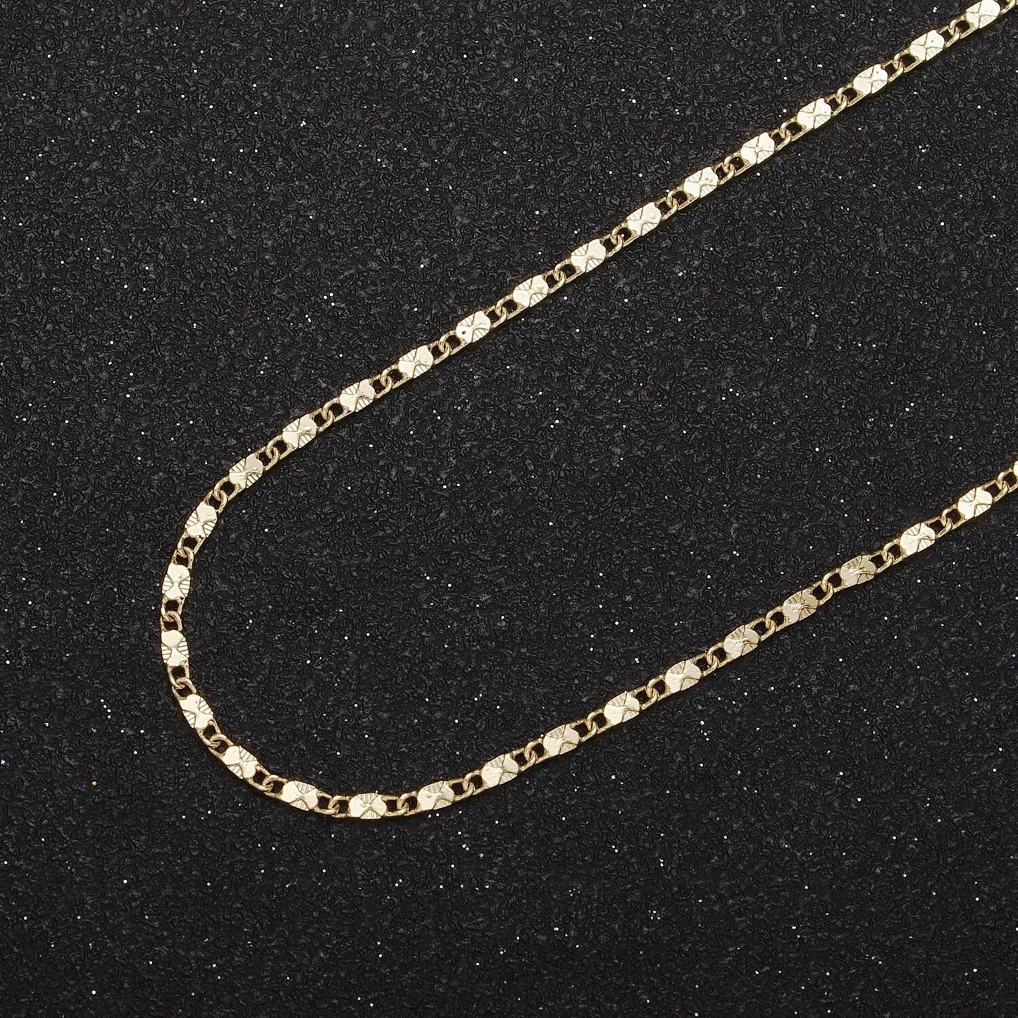 Dainty 14K Gold Filled Scroll Chain for Woman Necklace 17.7 inch WA-798