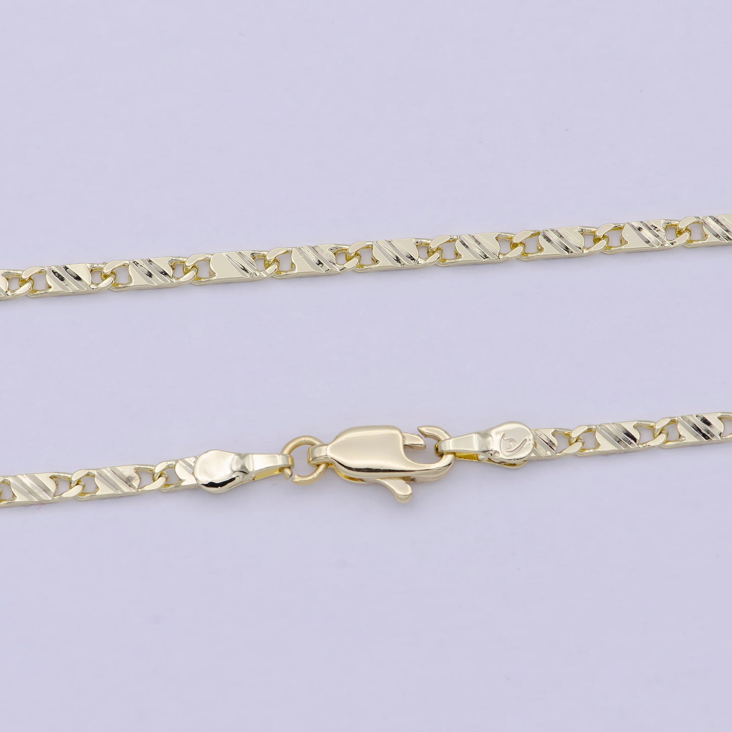 Dainty 14K Gold Filled Scroll Chain for Woman Necklace 17 inch WA-801