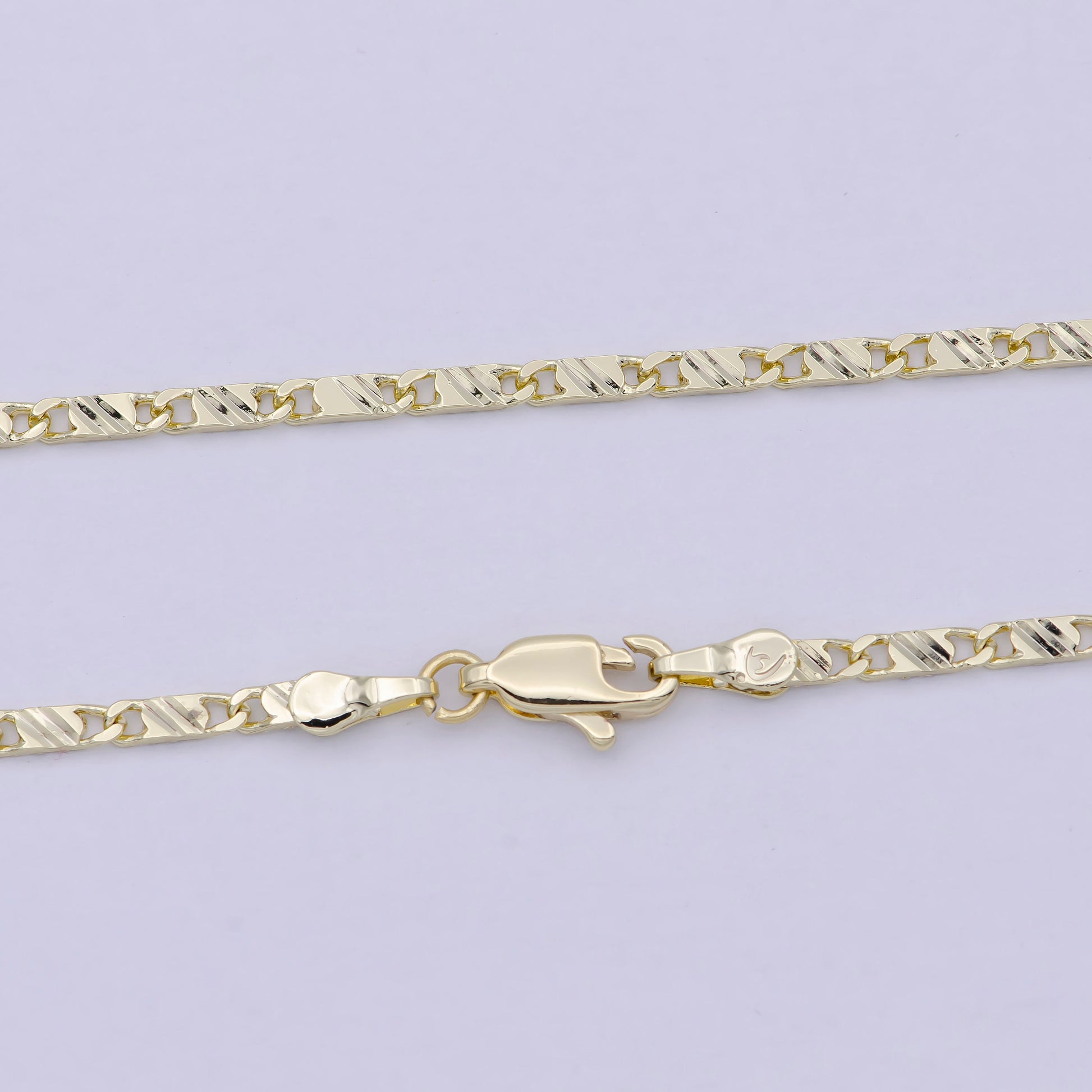 Dainty 14K Gold Filled Scroll Chain for Woman Necklace 17 inch WA-801