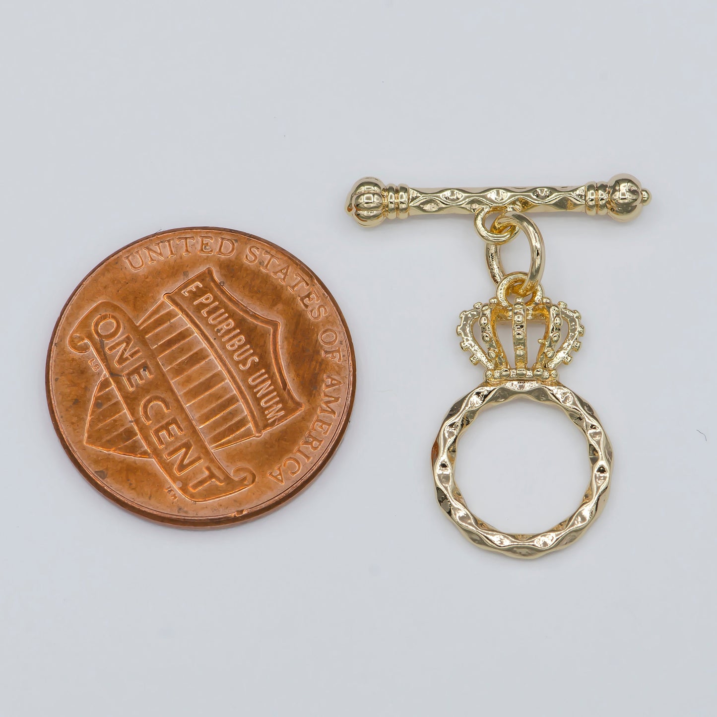 Gold Filled Royal Crown Style Toggle Clasp For Jewelry Making DIY Necklace Bracelet Anklet - L-312