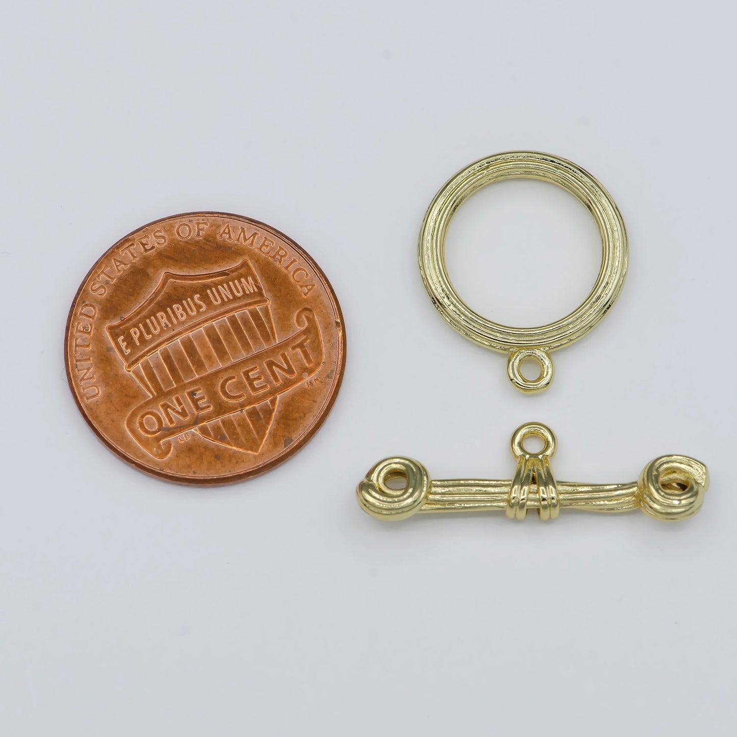 Gold Filled Rustic Wire Toggle Clasp For DIY Jewelry Making Necklace Anklet Bracelet - L-318 L-319