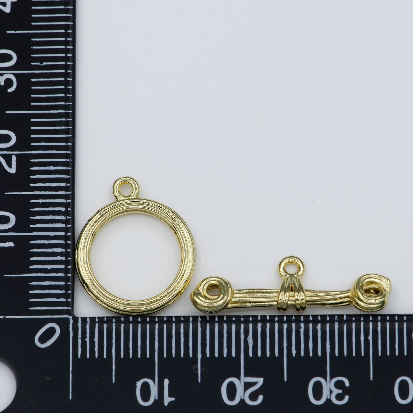 Gold Filled Rustic Wire Toggle Clasp For DIY Jewelry Making Necklace Anklet Bracelet - L-318 L-319