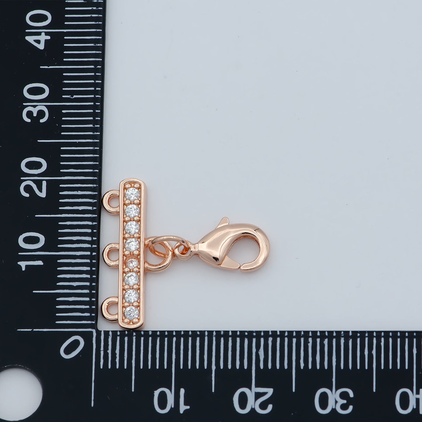 1 Set 24K Gold Filled Cubic Zircon Crystal Lobster Clasp Necklace Layer Chain Extender In Gold or Rose Gold - L-394 L-395