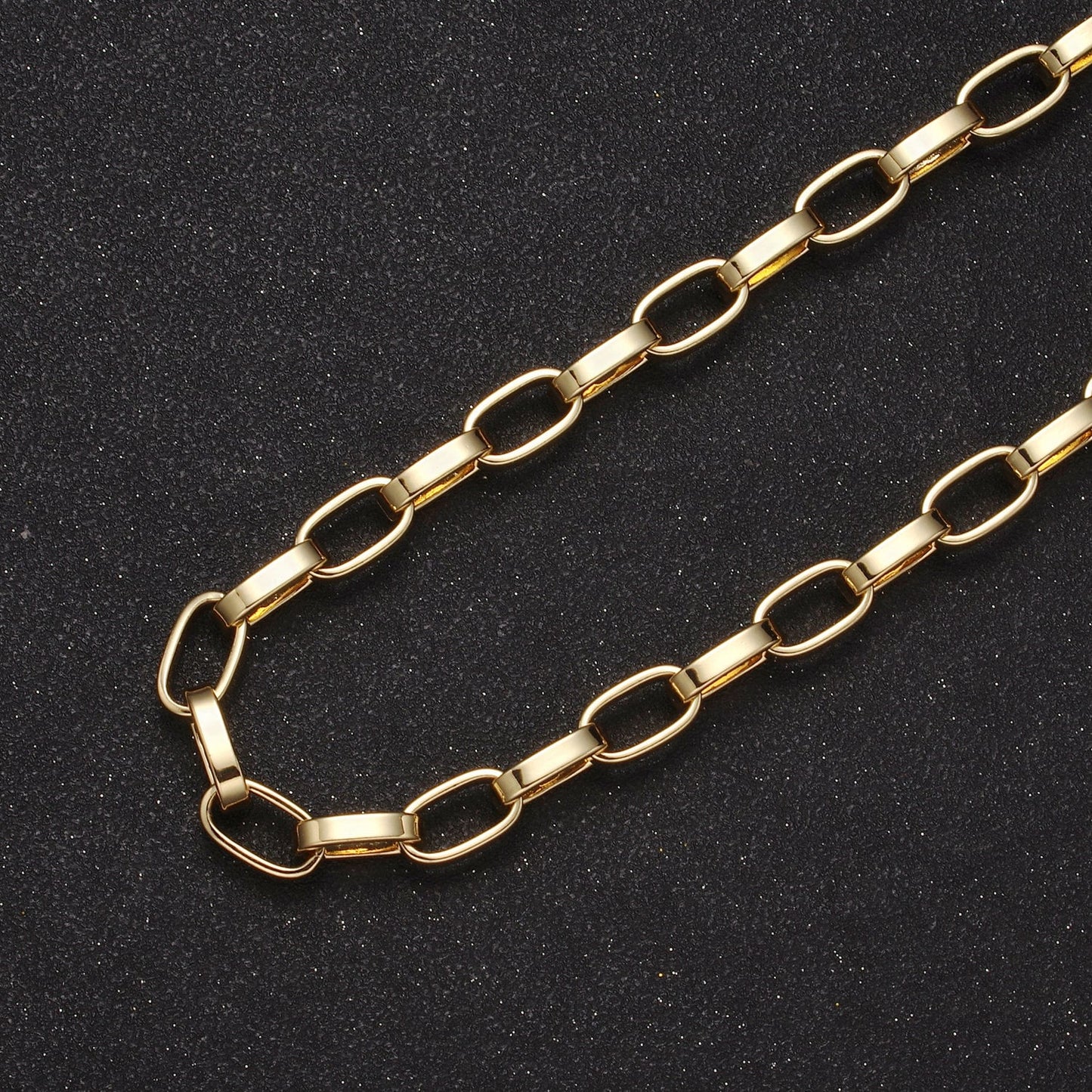 14X8mm Cable Paper Clip Chain, 24K Gold Filled Oval Wholesale Bulk Roll Chain For DIY Jewelry Necklace Making, 627