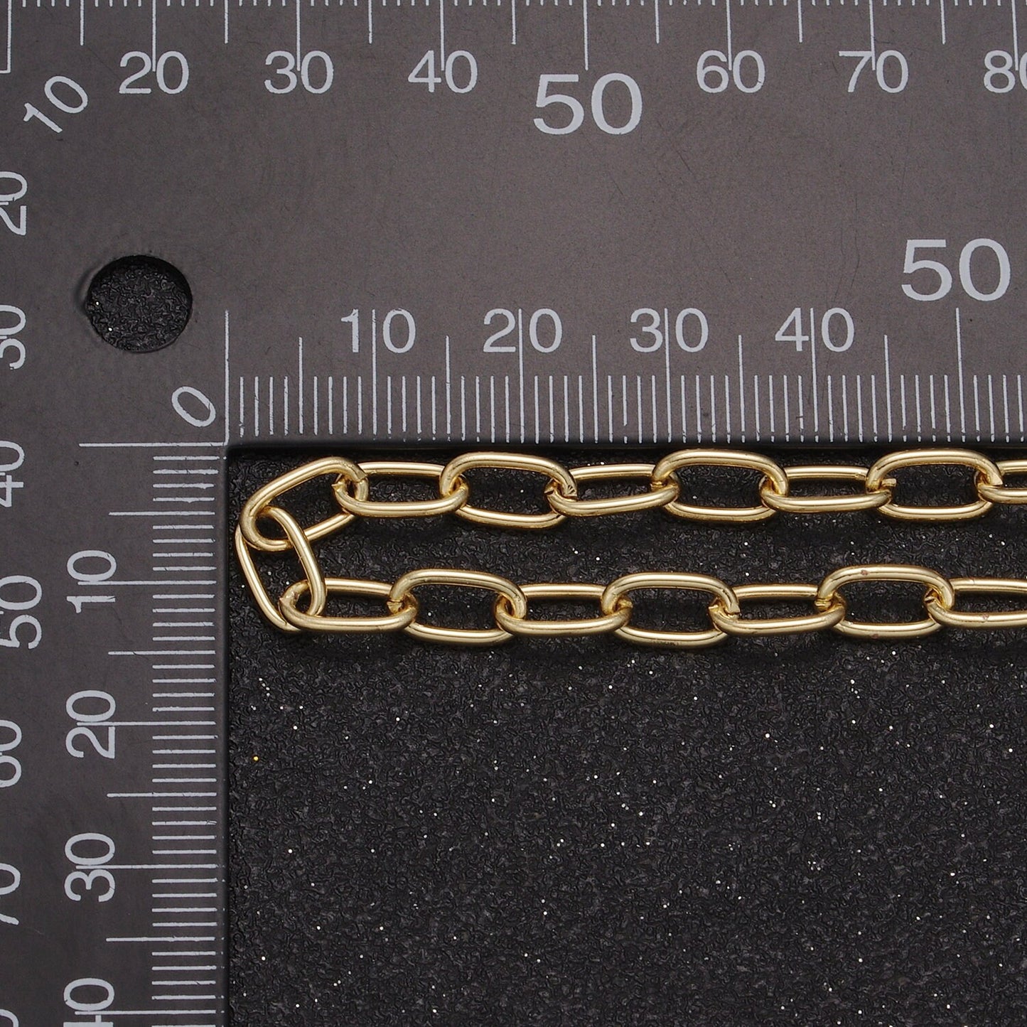 24K Gold Filled Paper Clip Chain by Yard, Size : 9.5X5mm Wholesale Bulk Paperclip Roll Chain, Jewelry Making Supply Component, 649