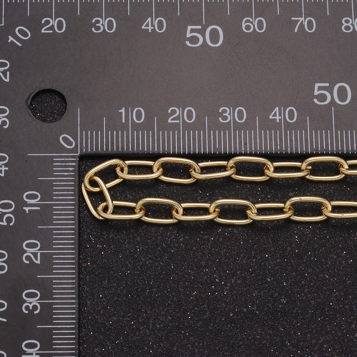 24K Gold Filled Paper Clip Chain by Yard, Size : 9.5X5mm Wholesale Bulk Paperclip Roll Chain, Jewelry Making Supply Component, 649