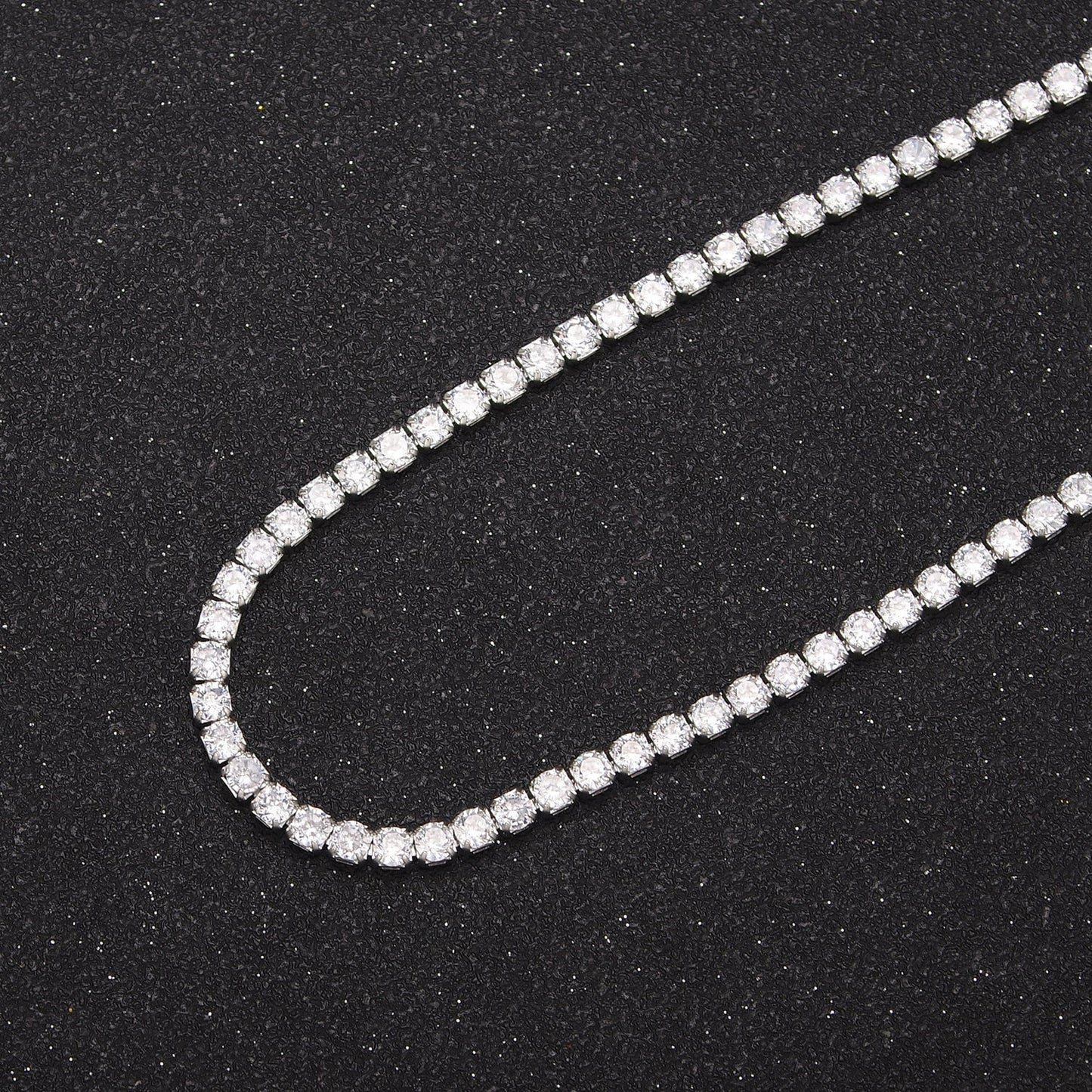 24K Gold Filled Tennis Chain by Yard, 3mm Width CZ Cubic Zirconia, Wholesale Bulk Roll Chain For Necklace Bracelet Anklet Making, 658