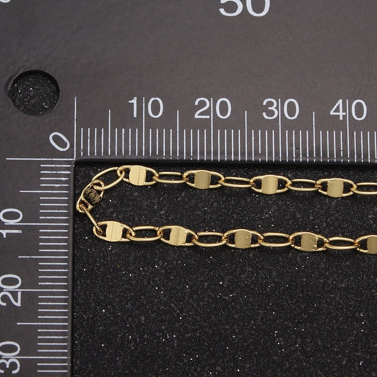 24K Gold Filled Anchor Cable Chain by Yard, 3mm Width Chain in Gold & Silver Color, Wholesale Bulk Roll Chain For Jewelry Making, 660