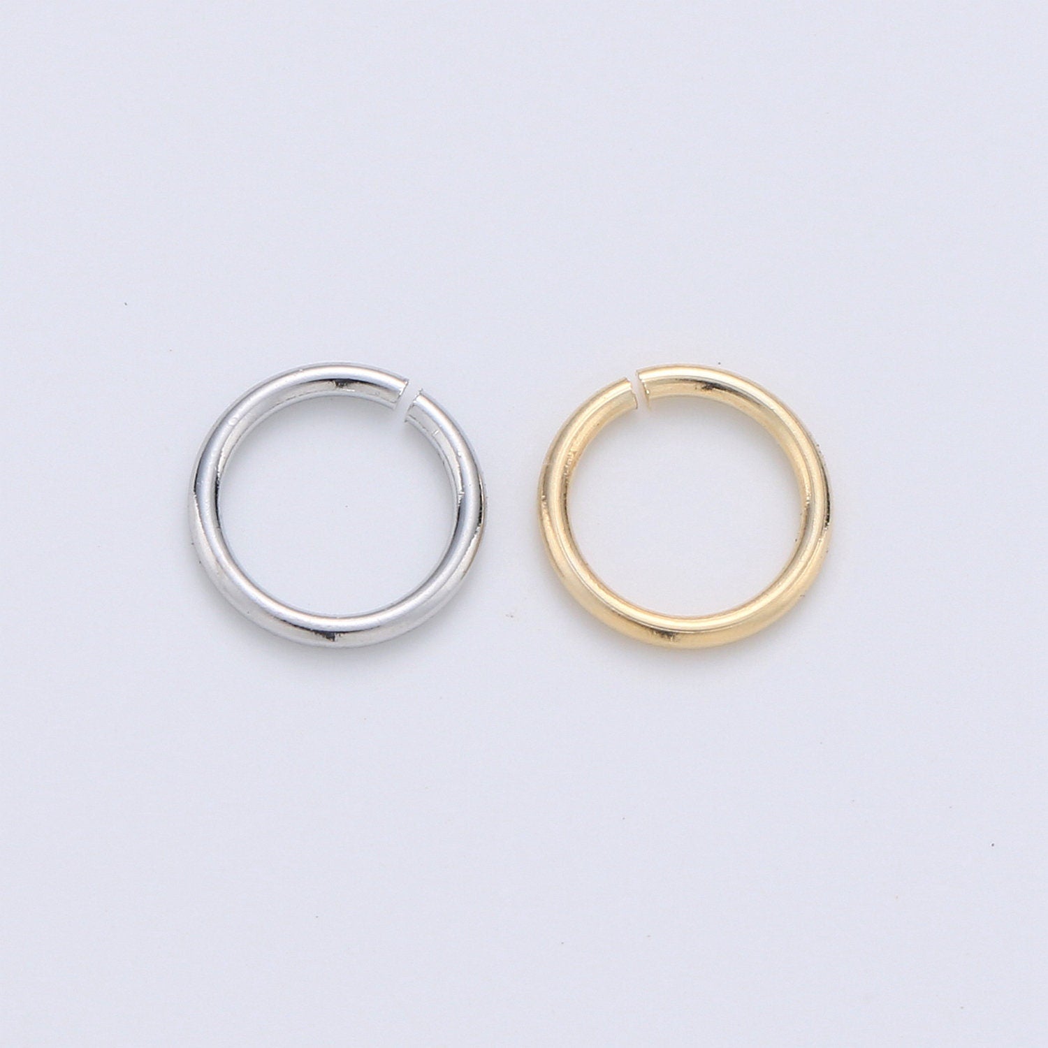 1 Pack 0.8mm x 7mm Gold Filled Jump Ring Connectors for Jewelry Making in Gold or Silver- O-022 - 023