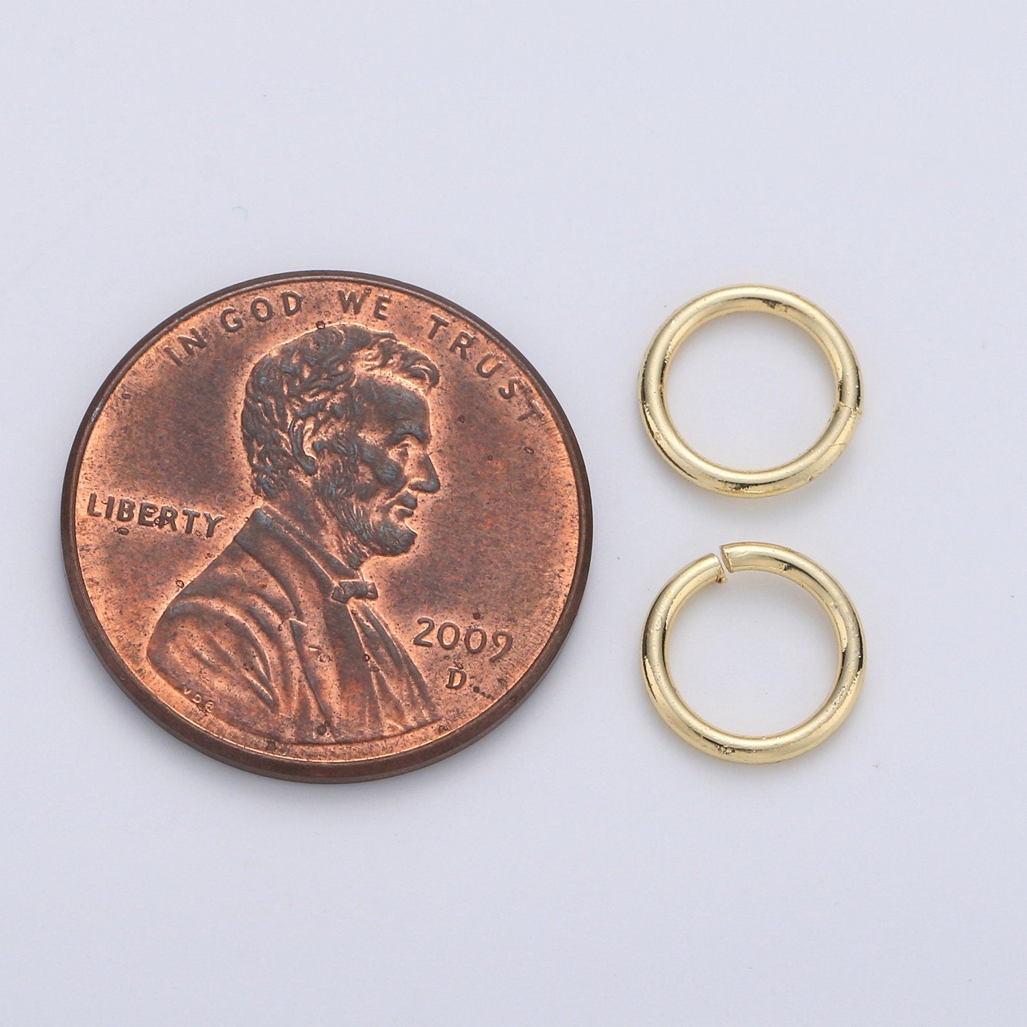 1 Pack 1mm x 10mm Gold Filled Jump Ring Connectors for Jewelry Making in Gold or Silver | O-036 - O-037