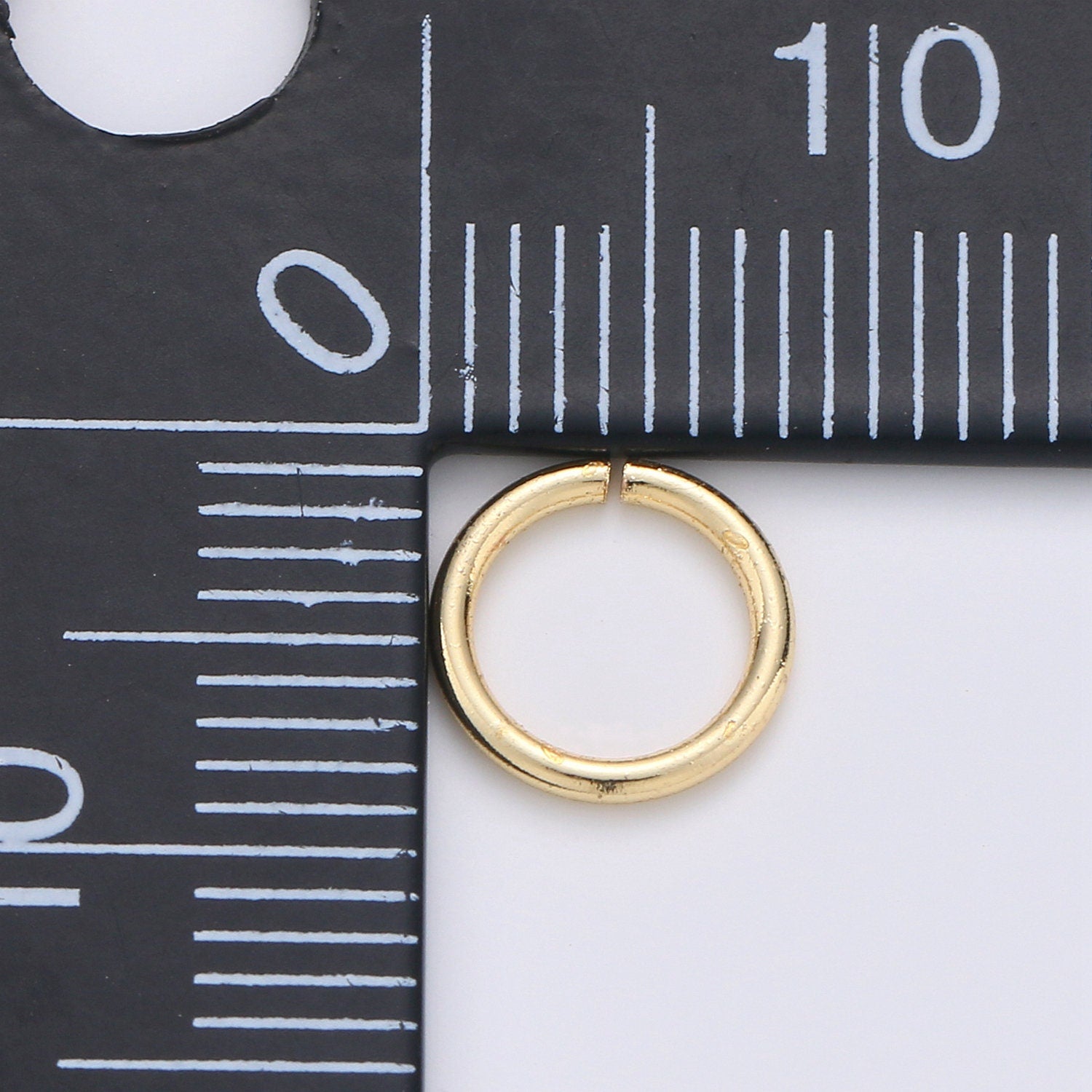 1 Pack 1mm x 10mm Gold Filled Jump Ring Connectors for Jewelry Making in Gold or Silver | O-036 - O-037