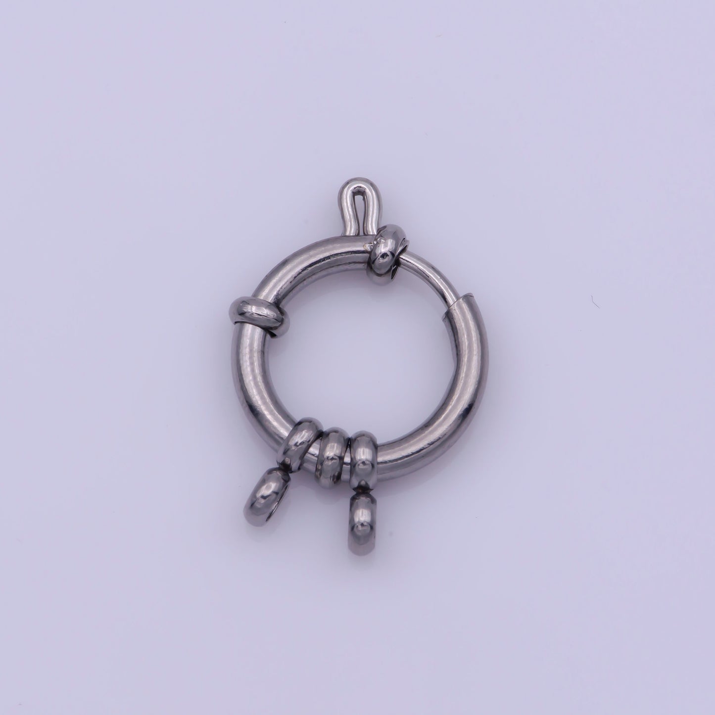 Silver Sailor Clasp, Large Spring Ring Include Loops 22mm, 24mm, Necklace Bracelet Finding | L-551 L-552