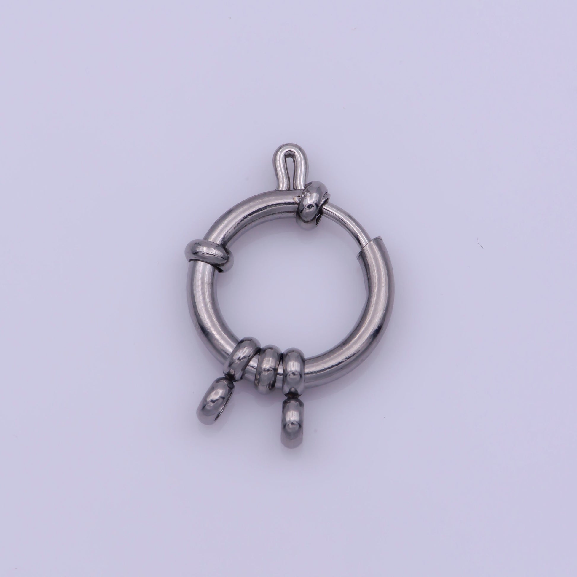 Silver Sailor Clasp, Large Spring Ring Include Loops 22mm, 24mm, Necklace Bracelet Finding | L-551 L-552