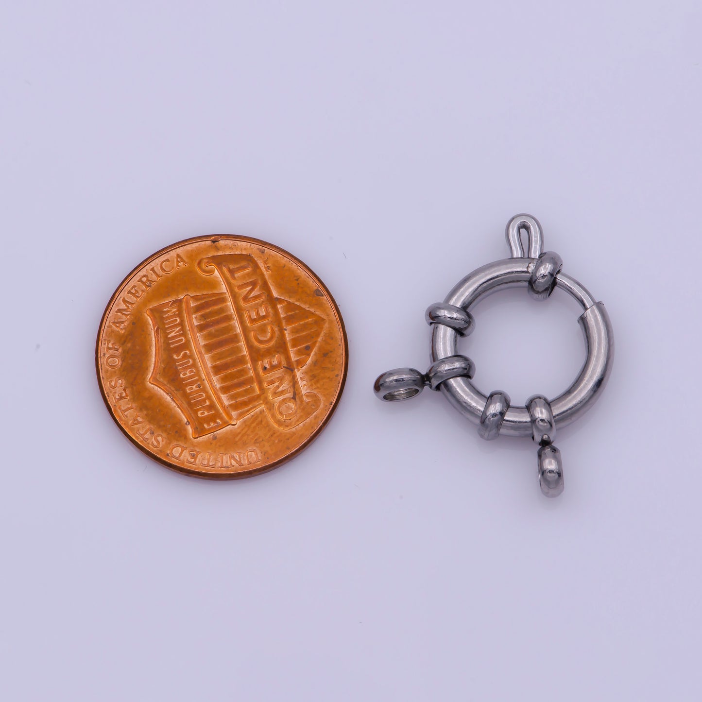 Silver Sailor Clasp, Large Spring Ring Include Loops 22mm, 24mm, Necklace Bracelet Finding | L-551 L-552