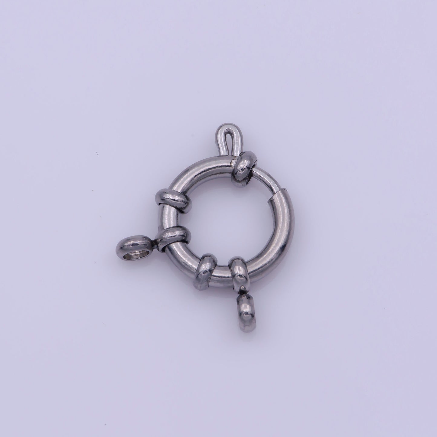 Silver Sailor Clasp, Large Spring Ring Include Loops 22mm, 24mm, Necklace Bracelet Finding | L-551 L-552