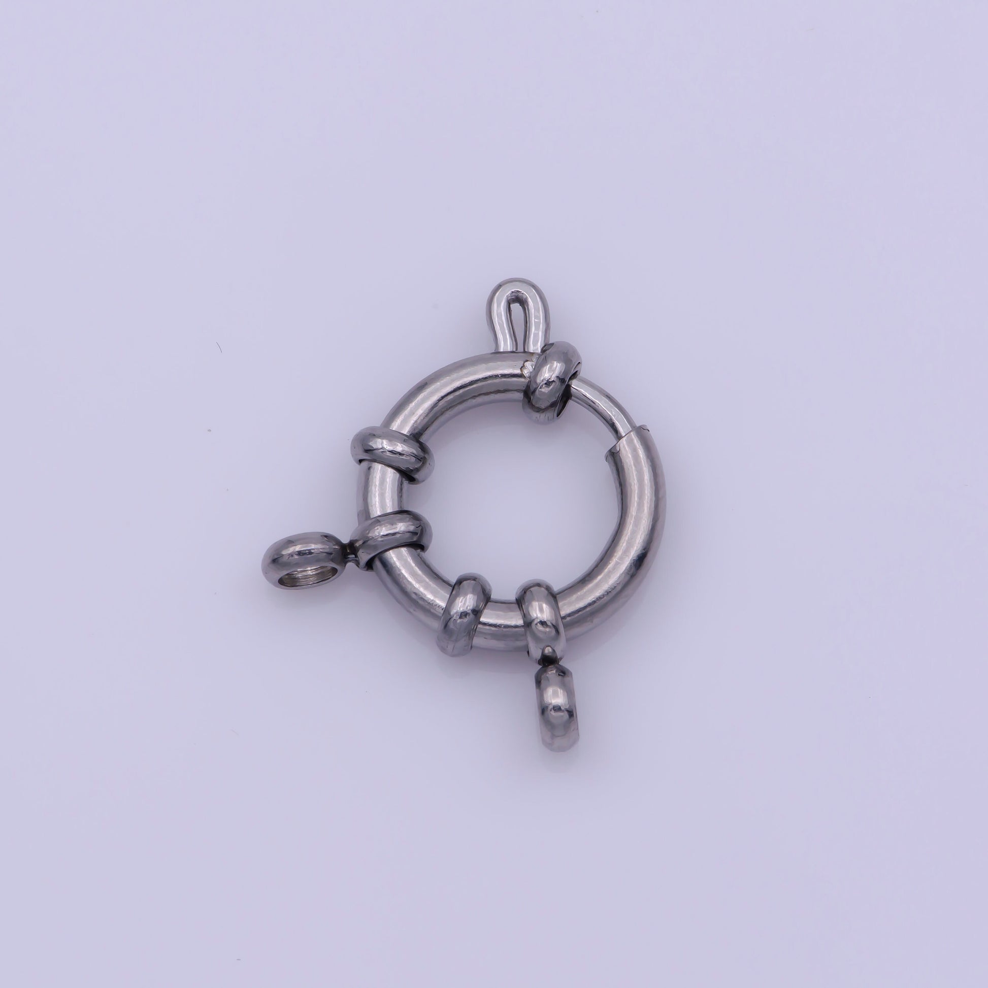 Silver Sailor Clasp, Large Spring Ring Include Loops 22mm, 24mm, Necklace Bracelet Finding | L-551 L-552