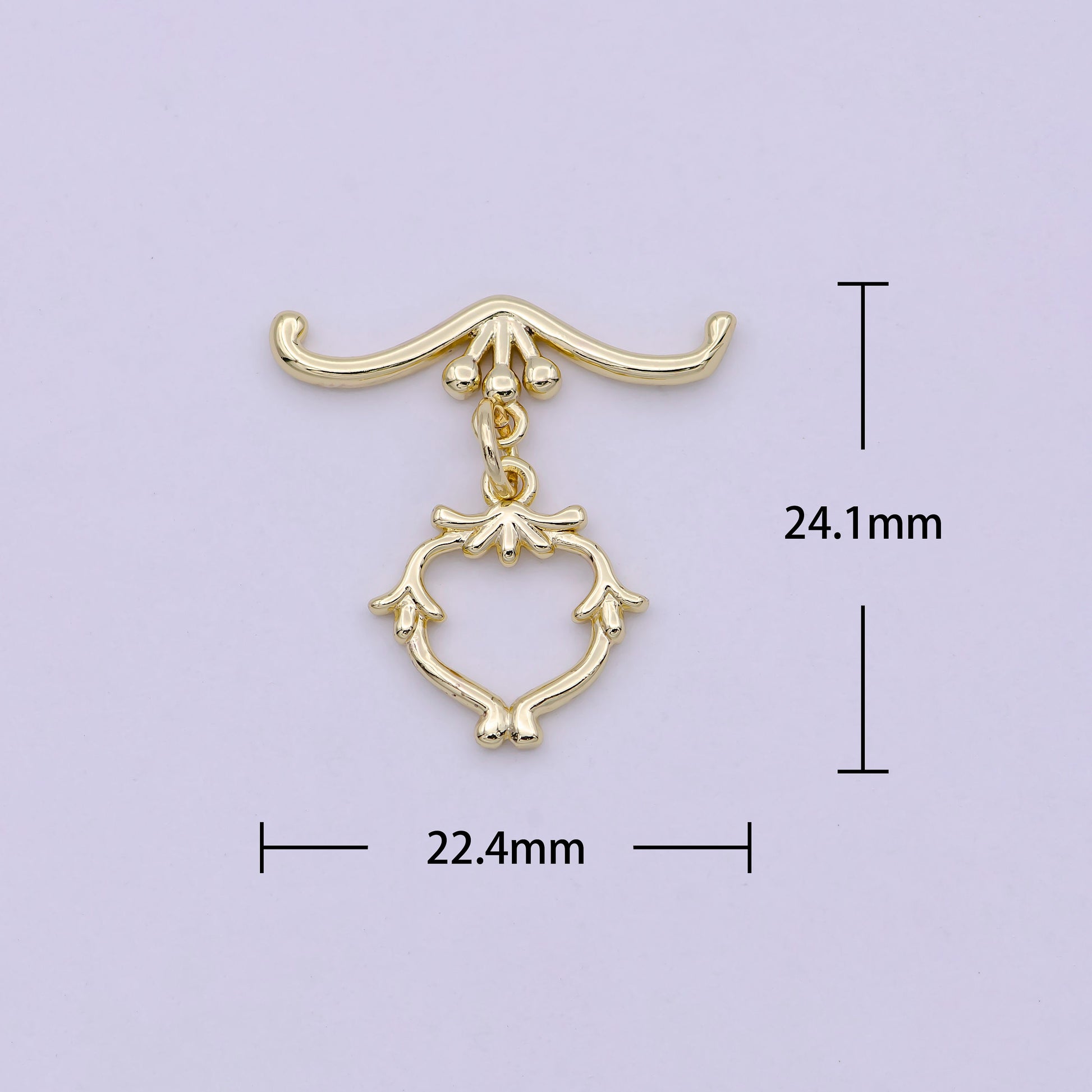 Wholesale Gold Toggle Clasp, Gold OT Clasp Fancy Design OT Clasp Bulk Supply for Bracelet Necklace Component L-619