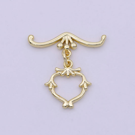 Wholesale Gold Toggle Clasp, Gold OT Clasp Fancy Design OT Clasp Bulk Supply for Bracelet Necklace Component L-619