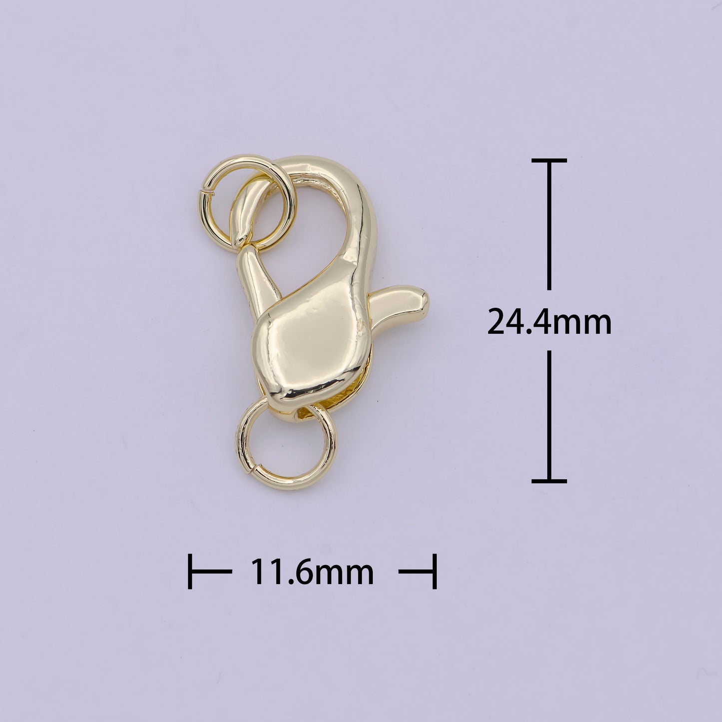 Dainty 14K Gold Filled Simple Lobster Claw Clasp with Jump Ring DIY Minimalist Jewelry Supplies L-668