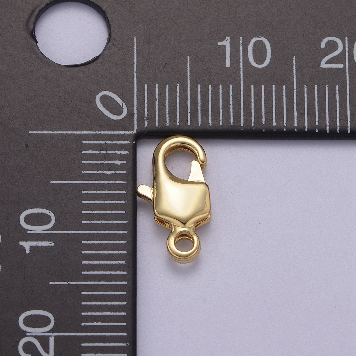 Gold Lobster Clasp 12.5mm x 7mm Jewelry Making Supplies Chain Findings L-636