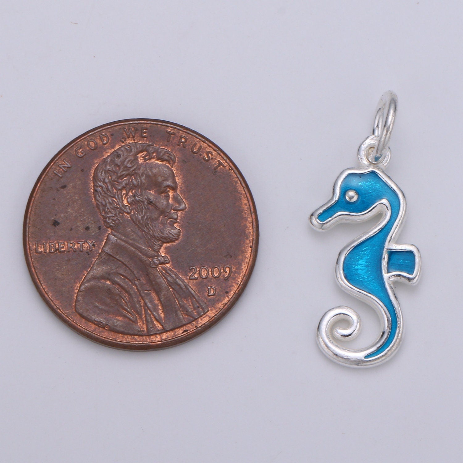 Dainty Seahorse Charm Sterling Silver S925 Sea Horse Pendant Animal Under The Sea Jewelry Inspired