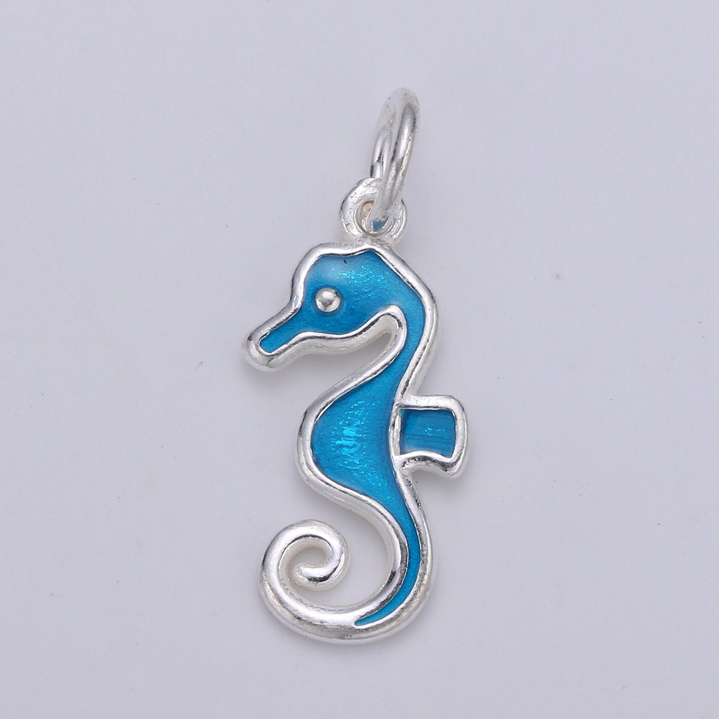 Dainty Seahorse Charm Sterling Silver S925 Sea Horse Pendant Animal Under The Sea Jewelry Inspired