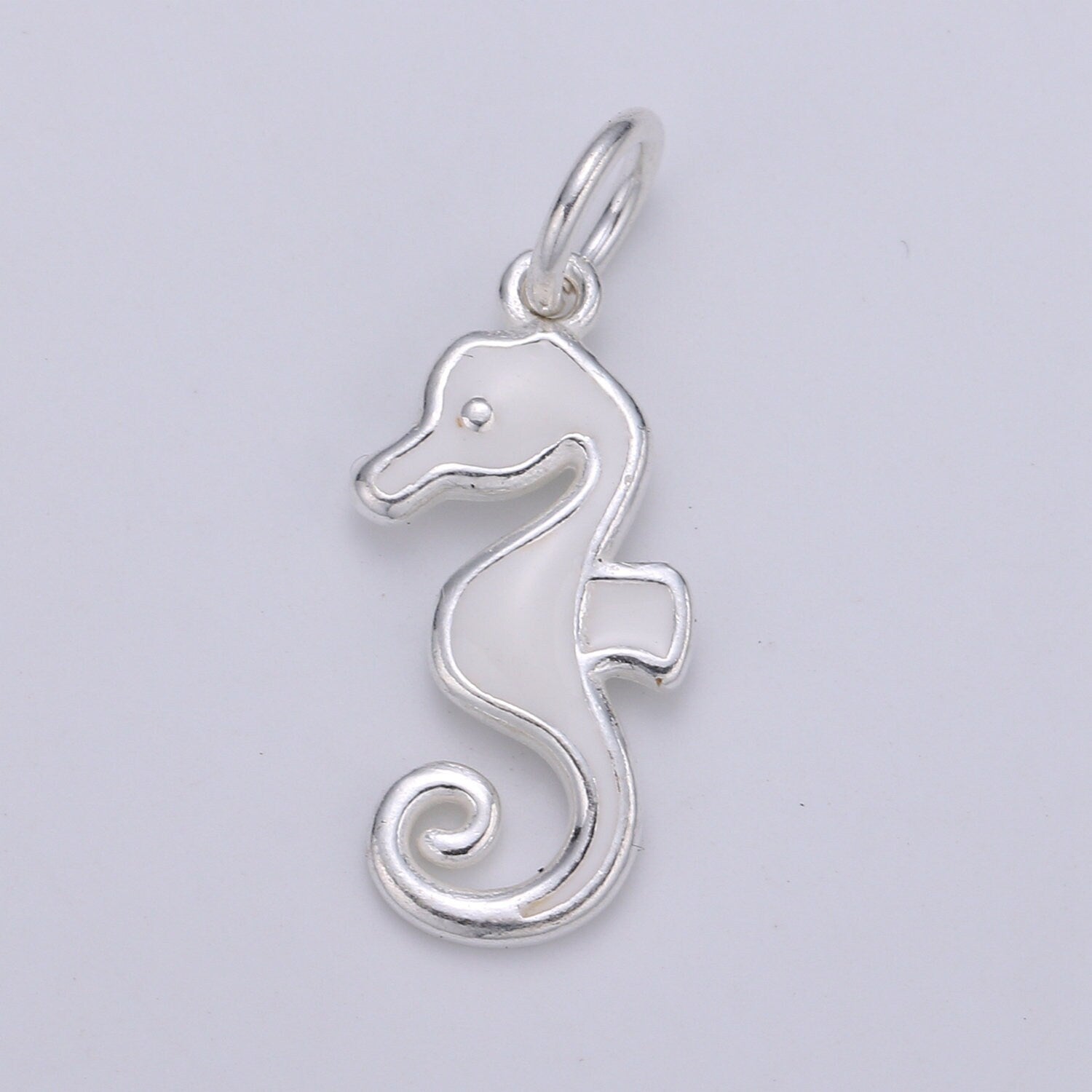 Dainty Seahorse Charm Sterling Silver S925 Sea Horse Pendant Animal Under The Sea Jewelry Inspired