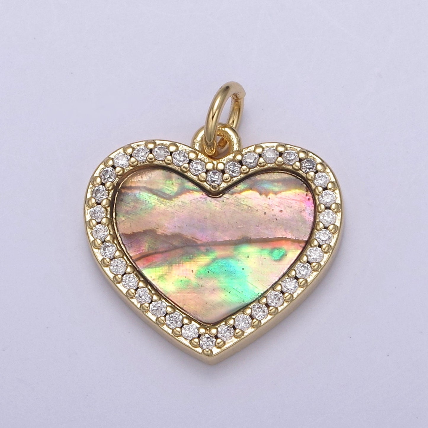 Gemstone Heart Pendant Comes in Malachite, Abalone, Pearl, Turquoise, Tiger Eye Bohemian Findings | DIY Fashion Charm Add on Necklace N-896