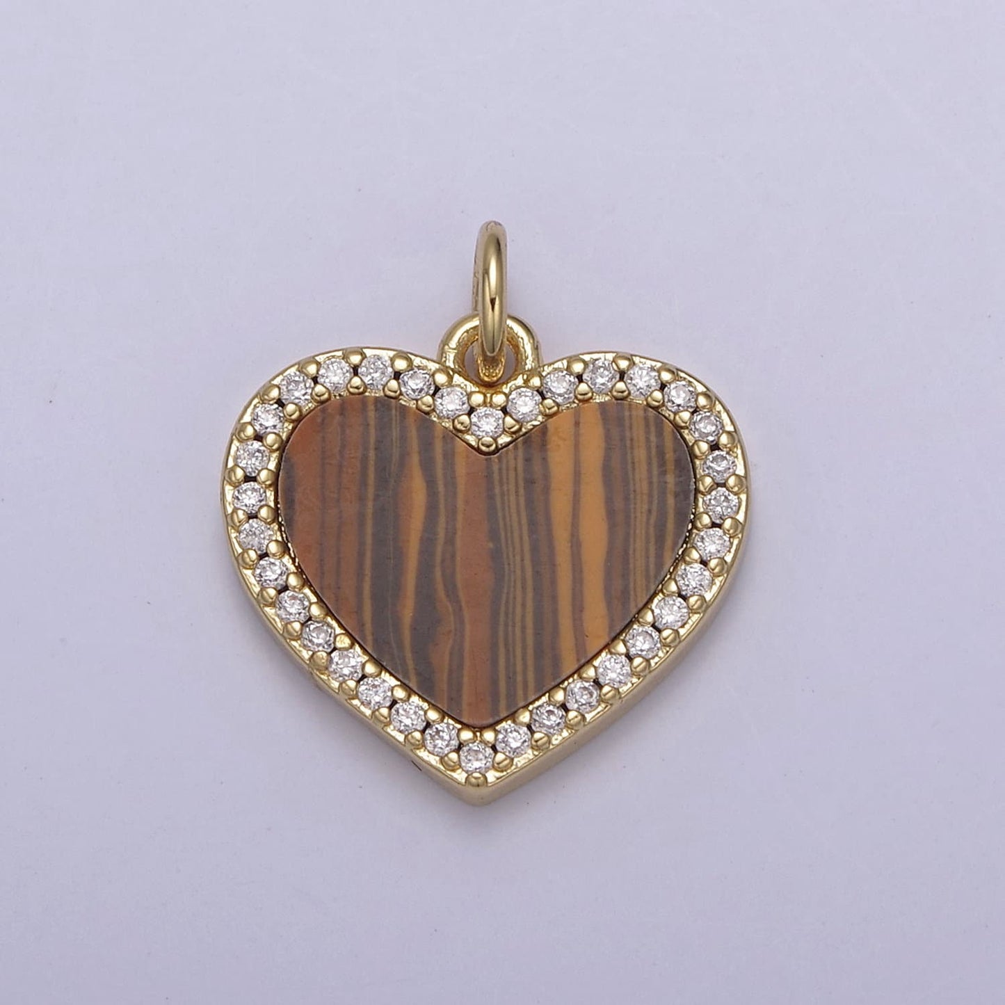 Gemstone Heart Pendant Comes in Malachite, Abalone, Pearl, Turquoise, Tiger Eye Bohemian Findings | DIY Fashion Charm Add on Necklace N-896