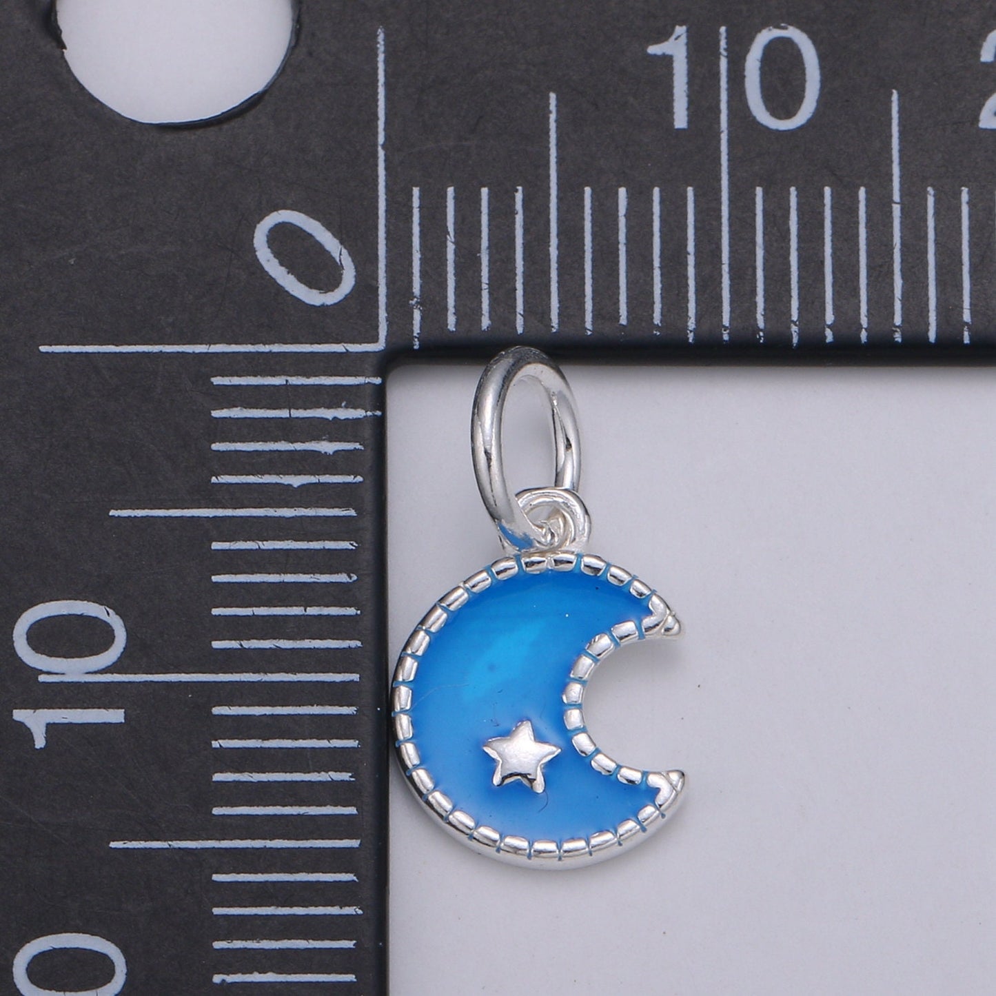 Mini Crescent Moon s925 Sterling Silver Jewelry findings Celestial Pendant Jewelry Inspired for Bracelet Earring Necklace Component