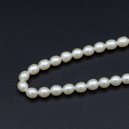 AAA 5.5mm white potato freshwater pearls best quality pearl by strand Wholesale Bulk - WA-565