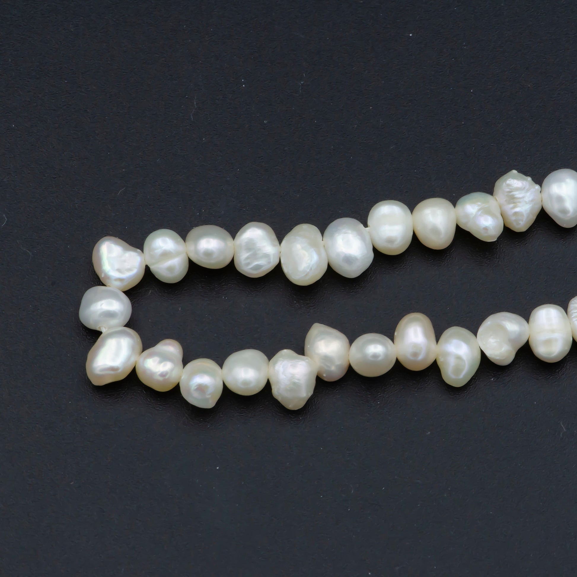 3.2-5.3mm Baroque Pearl Freshwater Pearl white nugget pearl beads full strand Wholesale Bulk - WA-566