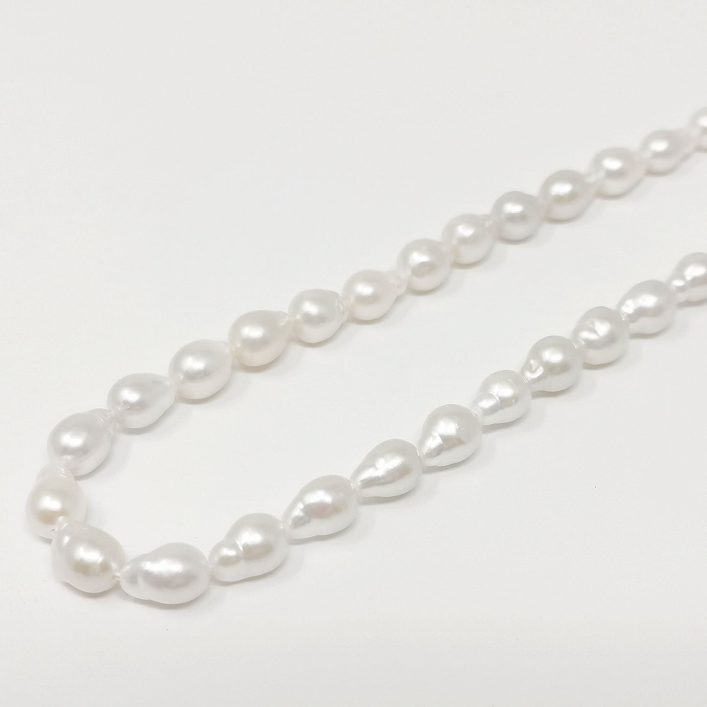 5mm Natural White Teardrop Baroque Pearl Beads Genuine Natural Freshwater Baroque Pearls per strand WA-567
