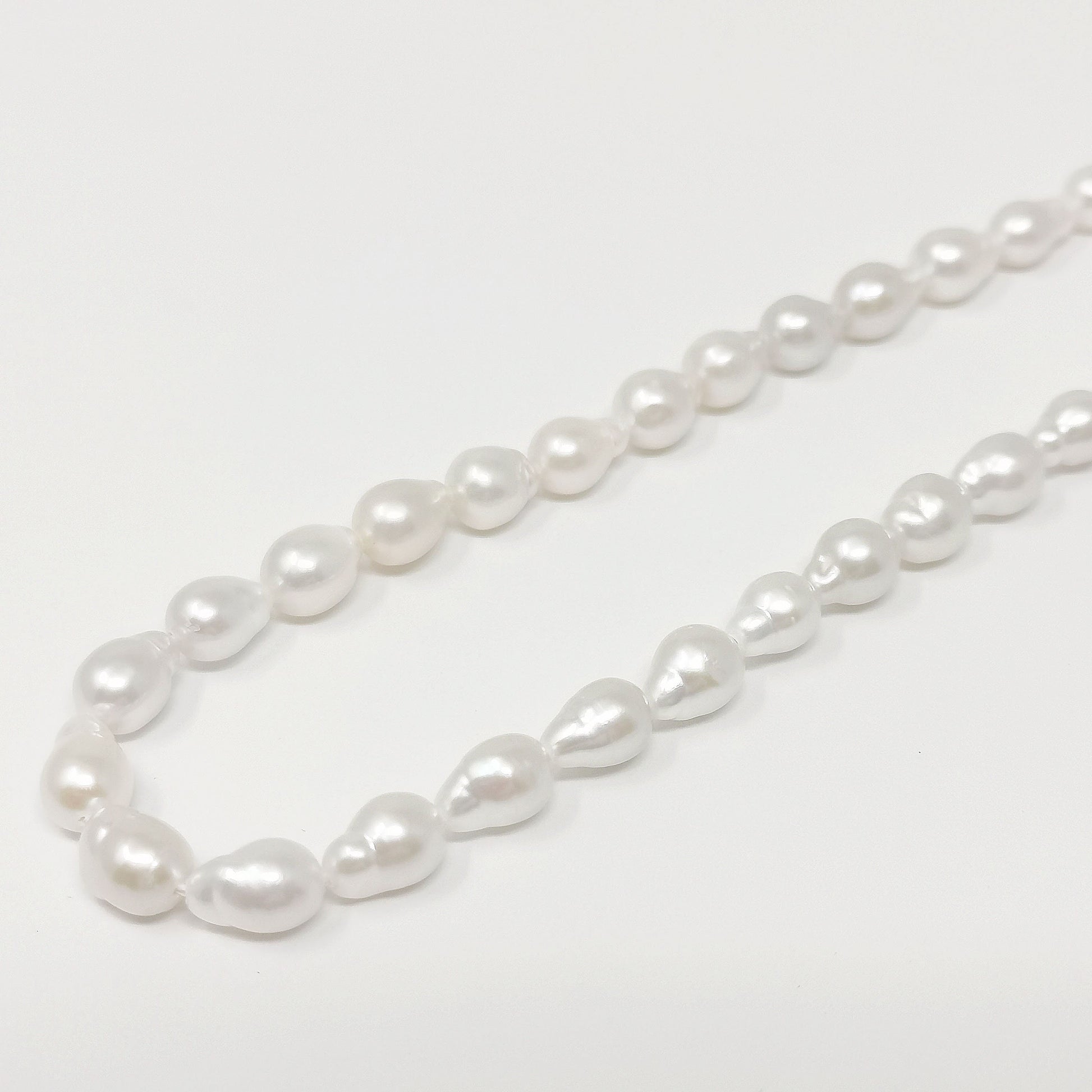 5mm Natural White Teardrop Baroque Pearl Beads Genuine Natural Freshwater Baroque Pearls per strand WA-567