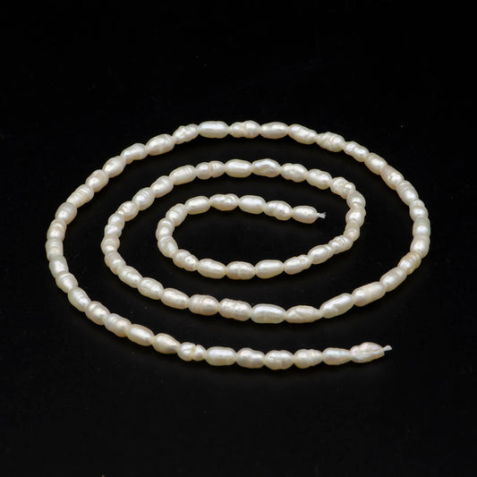 NEW Seed Pearl AA High quality Rice Pearl Freshwater Pearl white 2.8 - 3mm - WA-568