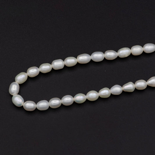 AAA Natural Freshwater Pearl Beads 5-5.4mm Rice Shape Beads, White Beads, Great Quality pearl Beads! Full strand WA-573