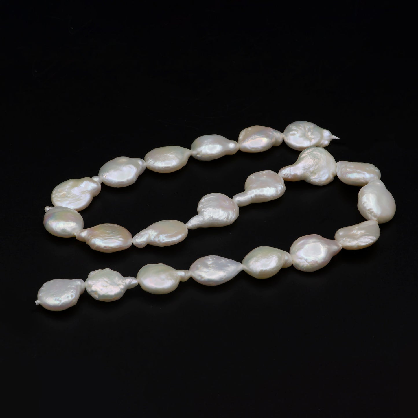 Genuine AAA 13-14.6mm Natural White Baroque pearl, irregular pearl beads,White Keishi pearl,genuine pearl beads full strand supplies wa-579