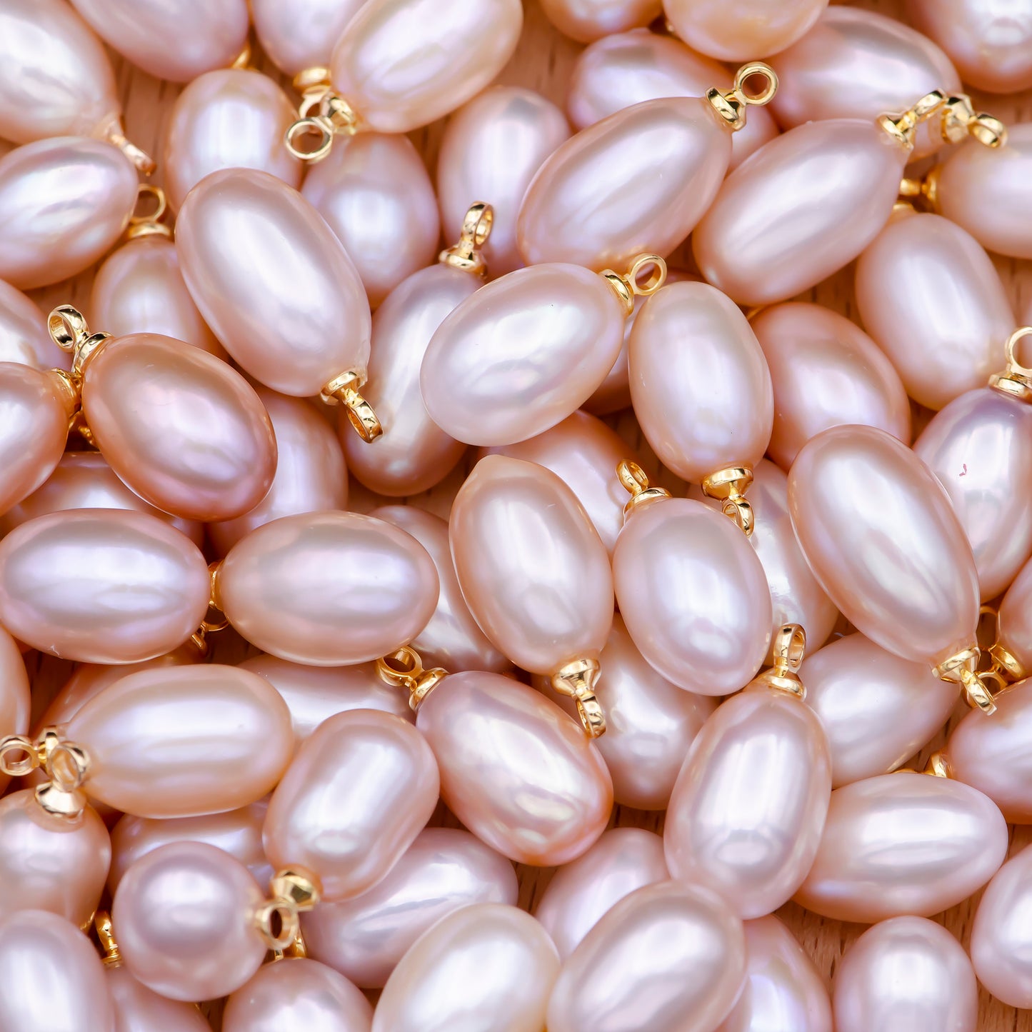 Natural Pink Teardrop Pearl Charm Natural Freshwater Pearl Necklace, Mauve Champagne Single Keshi Pendant, Bridesmaid Jewelry Gift P-1781