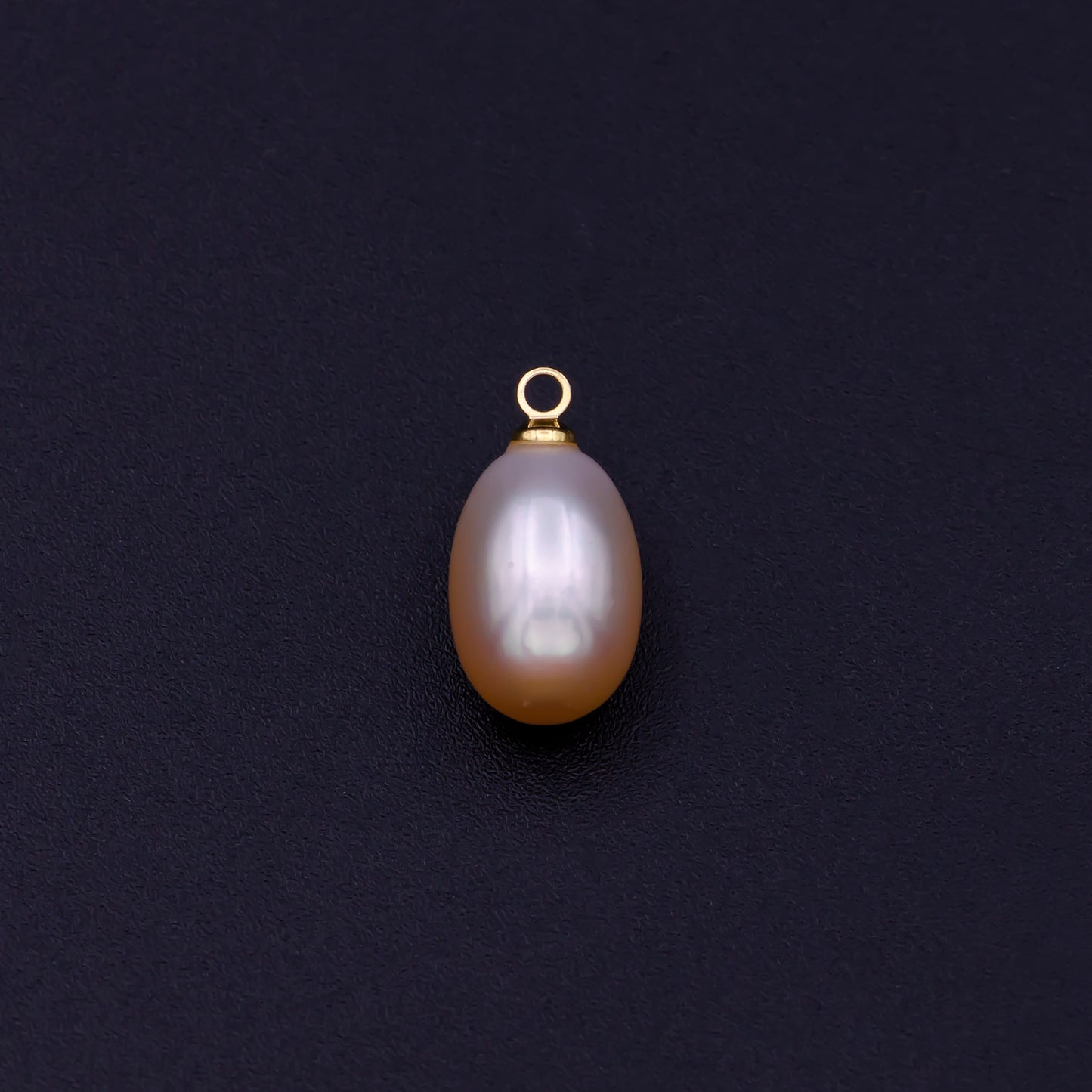 Natural Peach Teardrop Pearl Charm Natural Freshwater Pearl, Mauve Champagne Peach Single Keshi Pendant, Bridesmaid Jewelry Gift P1593
