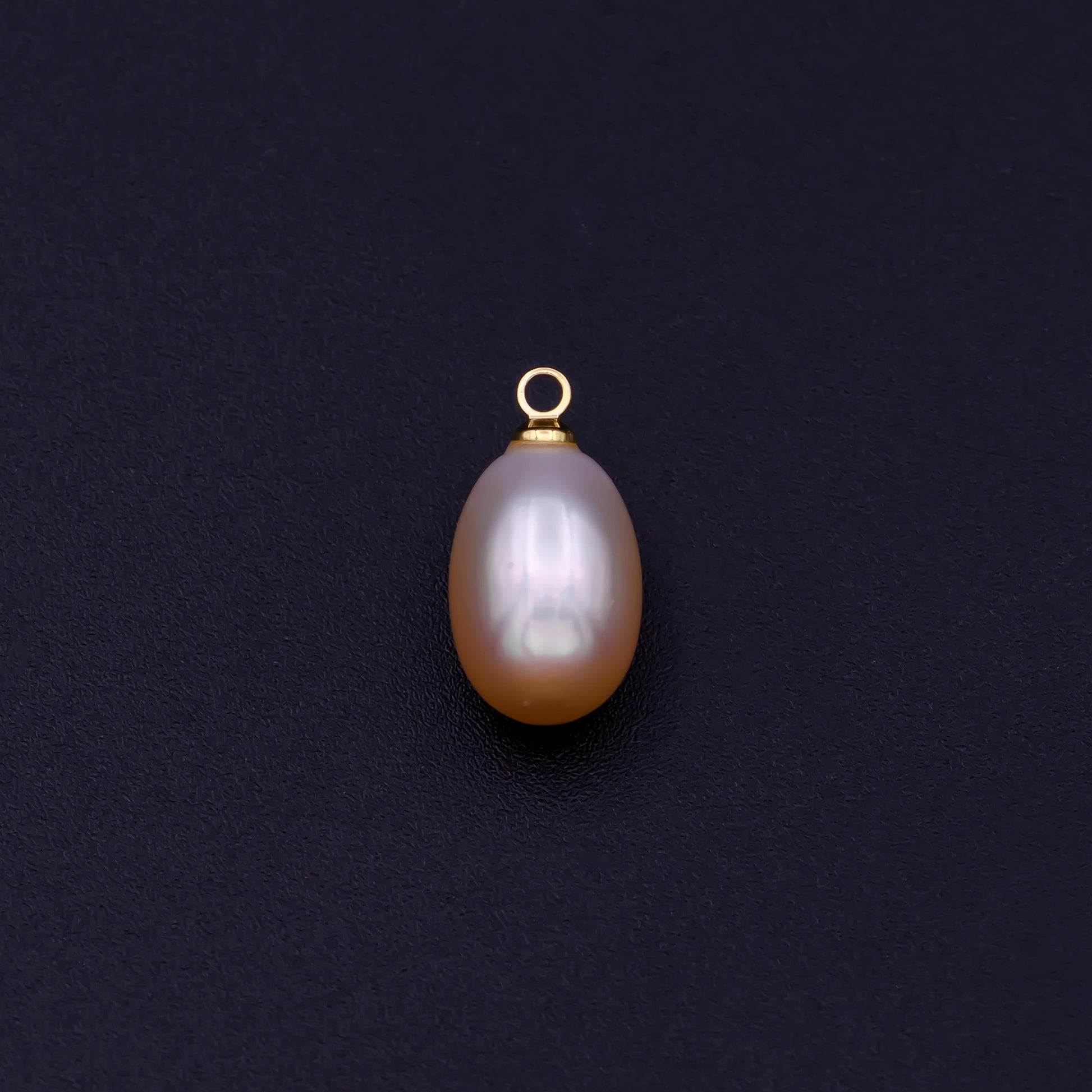 Natural Peach Teardrop Pearl Charm Natural Freshwater Pearl, Mauve Champagne Peach Single Keshi Pendant, Bridesmaid Jewelry Gift P1593