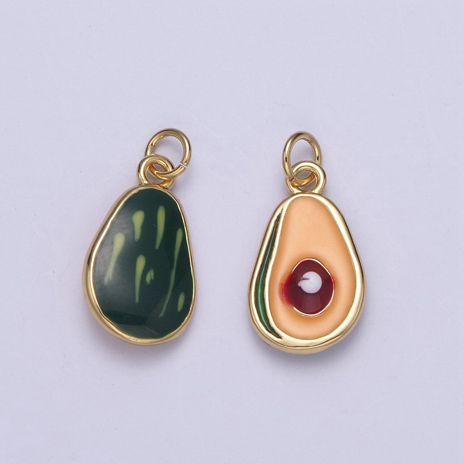 Dainty Avocado Charm Micro Alligator Pear Pendant | DIY Fashion Jewelry Add on Necklace Bracelet Earring | N-754