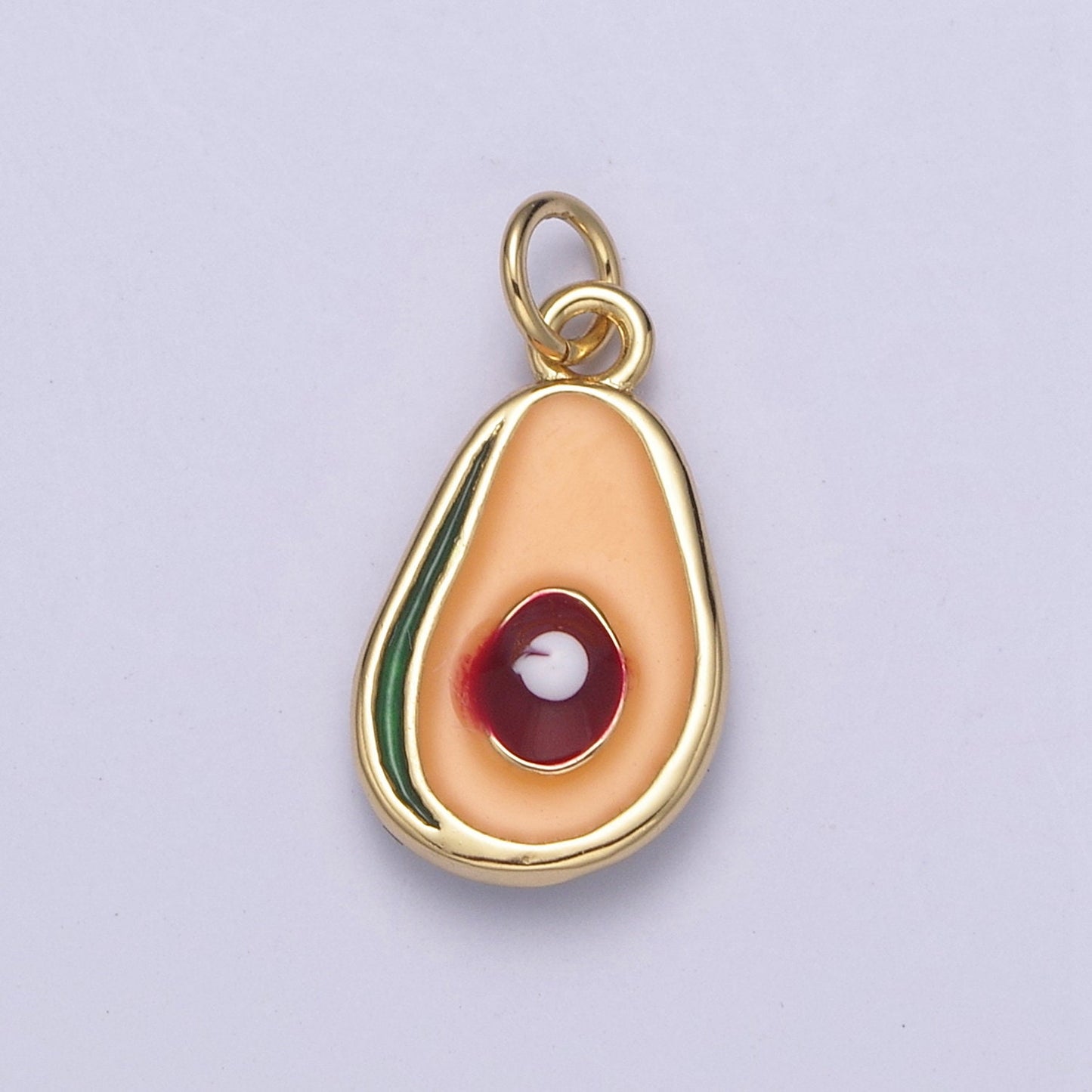 Dainty Avocado Charm Micro Alligator Pear Pendant | DIY Fashion Jewelry Add on Necklace Bracelet Earring | N-754